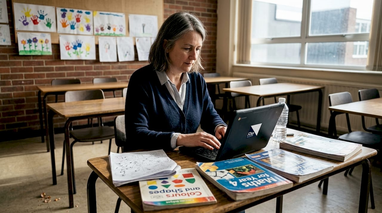 Teacher authenticates device in active classroom