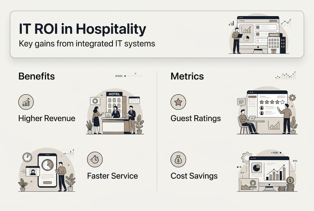 Drive hospitality success with innovative IT solutions - Re-solution Infographic on IT ROI and benefits for hospitality