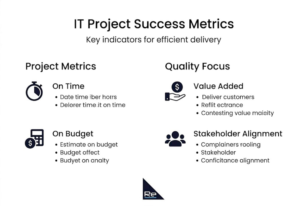 Infographic showing IT project success metrics