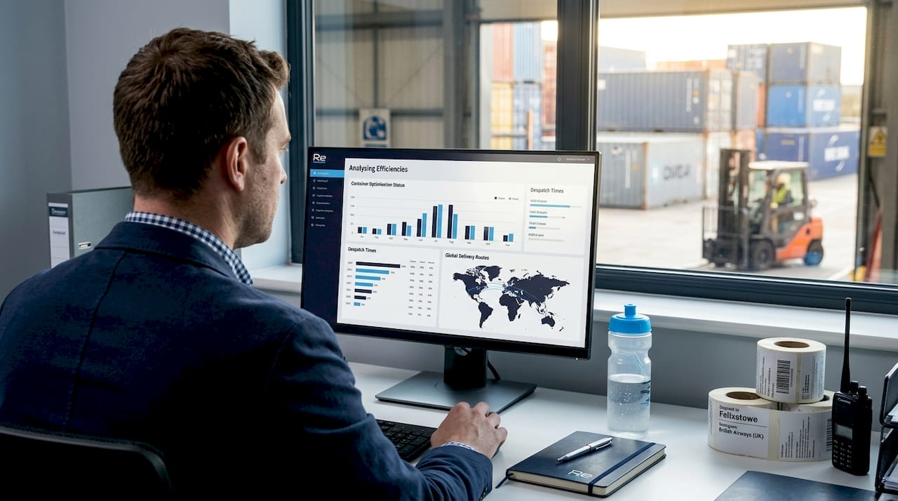 Top benefits of next-gen connectivity for efficient operations - Re-solution Logistics manager monitors edge computing dashboard