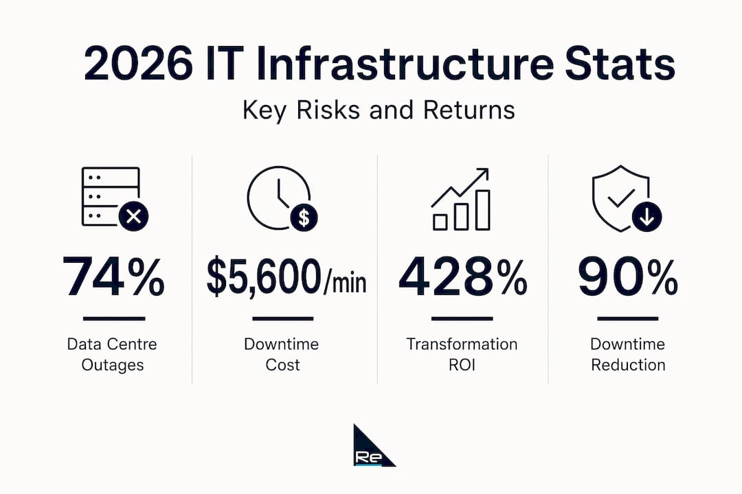 Infographic displays key IT infrastructure statistics