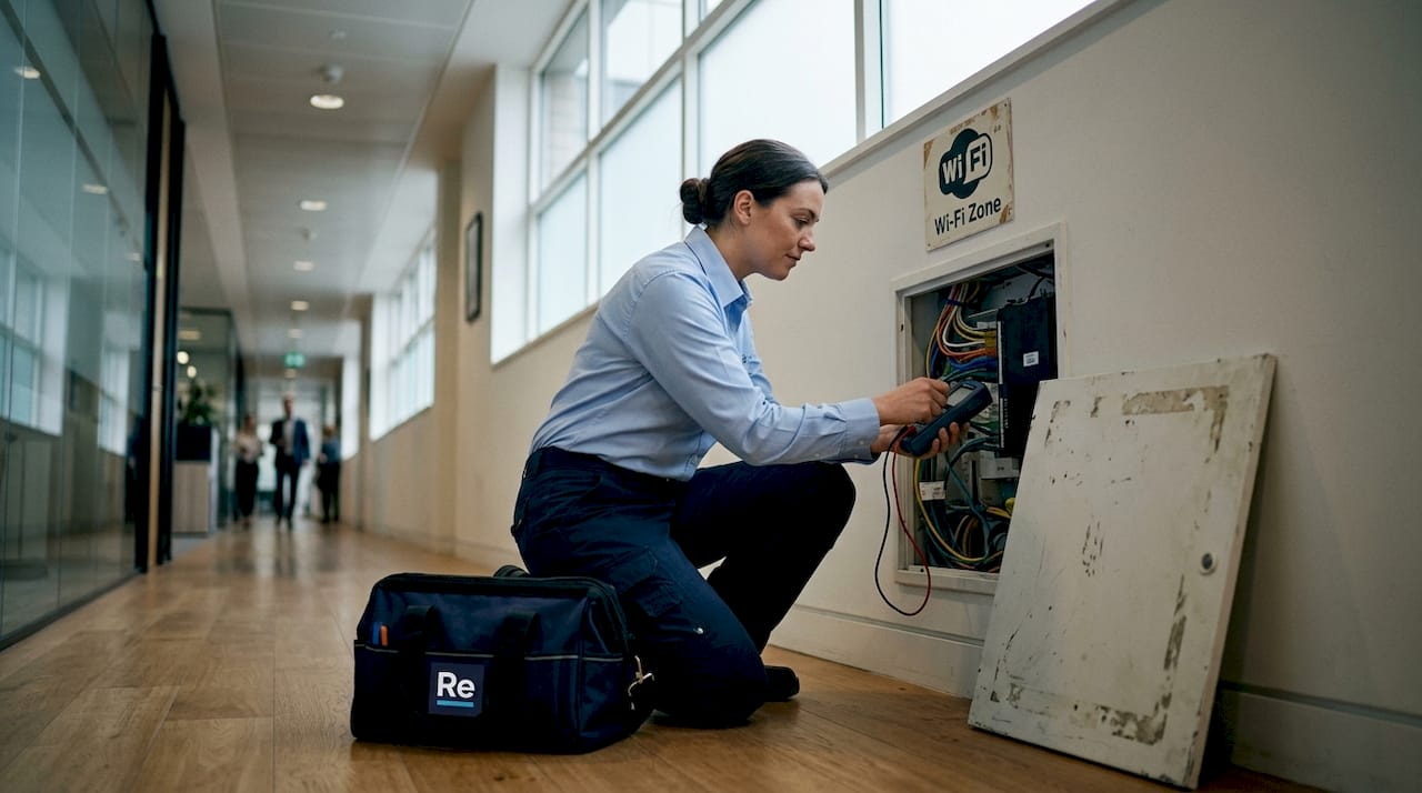Staff auditing wireless network for energy