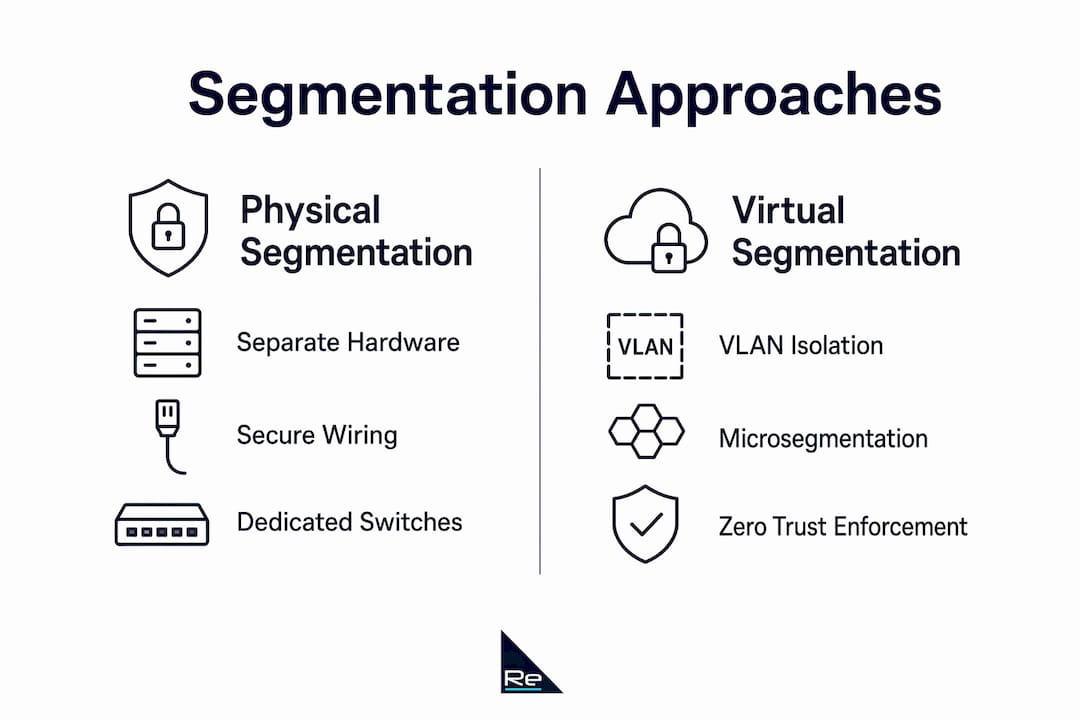 Comparison of physical vs virtual network segmentation approaches