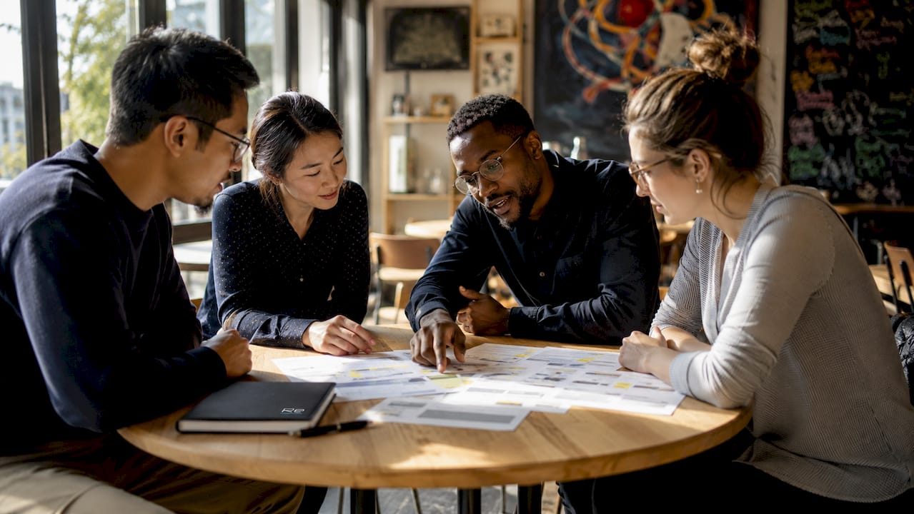 Cybersecurity compliance basics: 2026 guide for IT teams - Re-solution Team meeting reviewing incident response reports