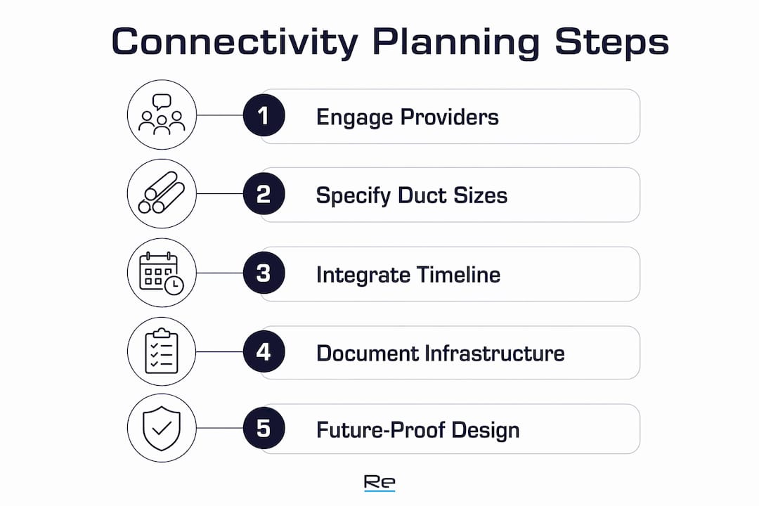 Infographic showing connectivity planning steps