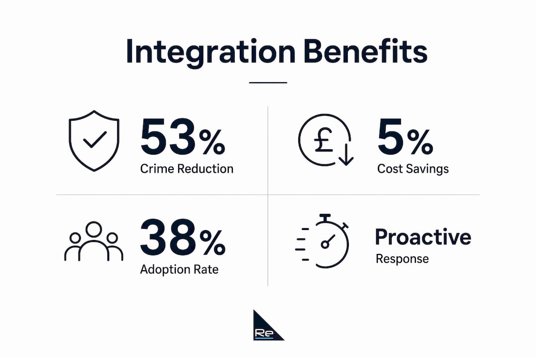 Why physical security integration matters for facilities - Re-solution Infographic showing key benefits of security integration