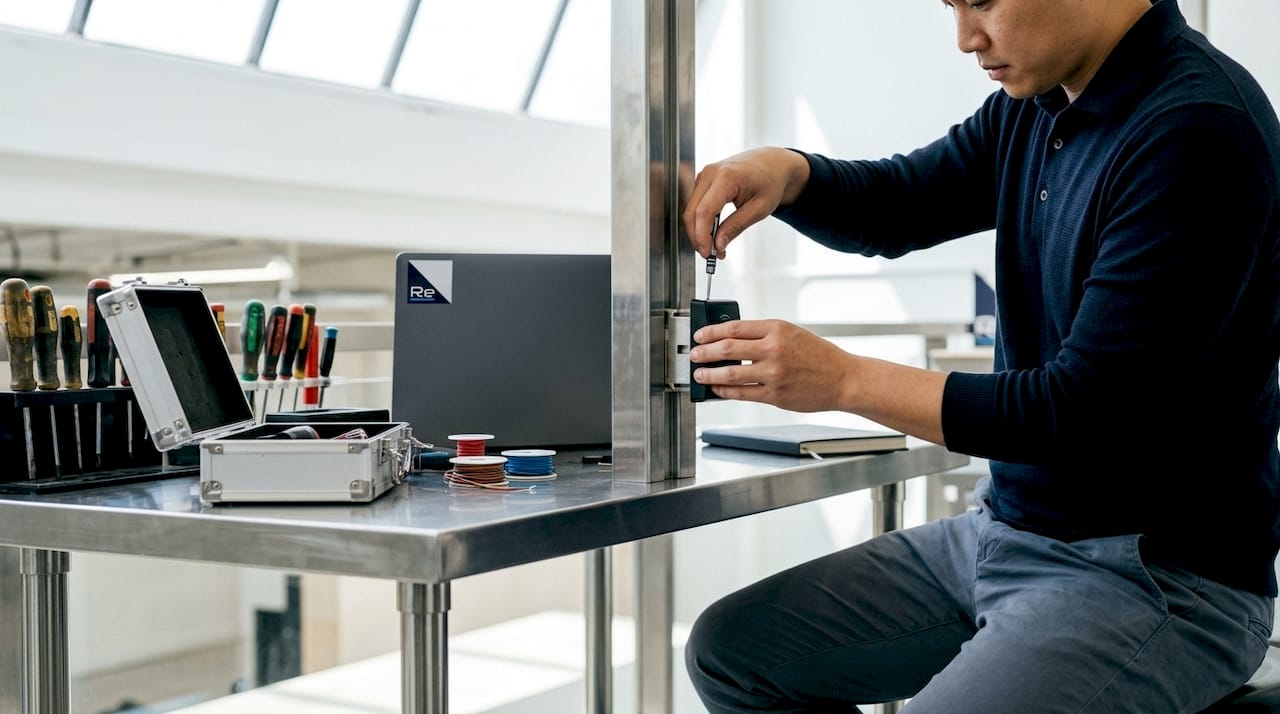 Overview of access control systems: a 2026 guide - Re-solution Technician installing RFID credential reader hardware