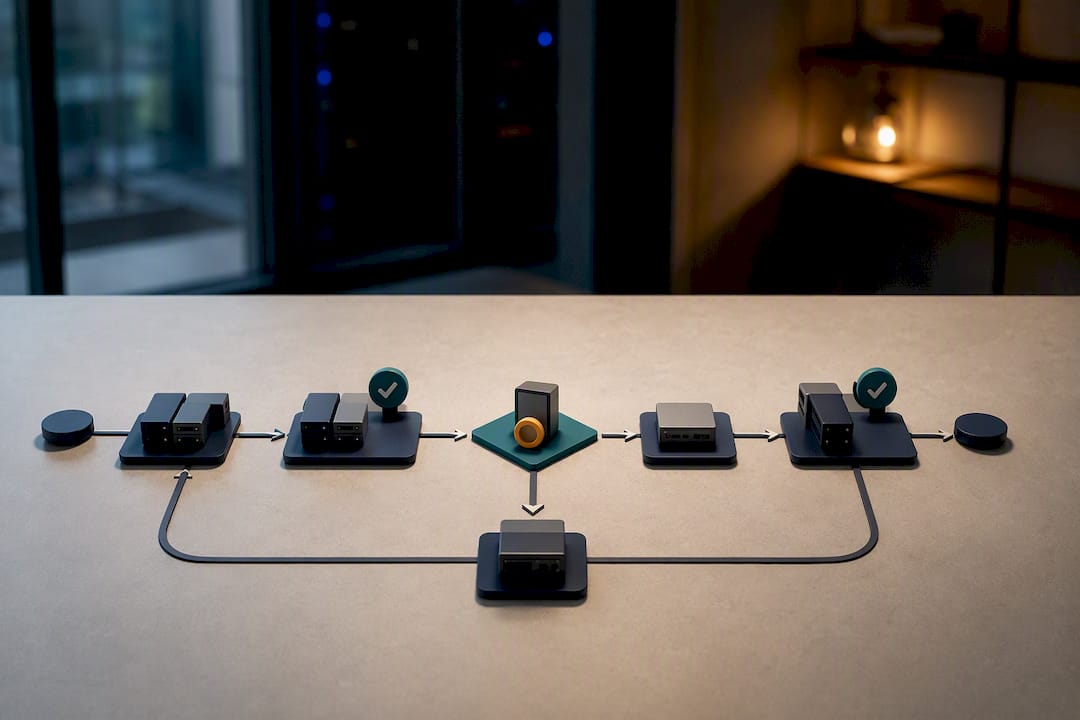 Automated network change workflow with rollback