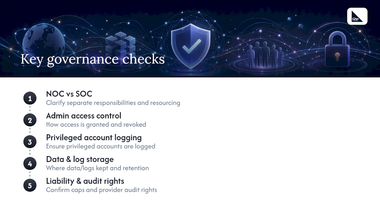 Five outsourced network governance checks
