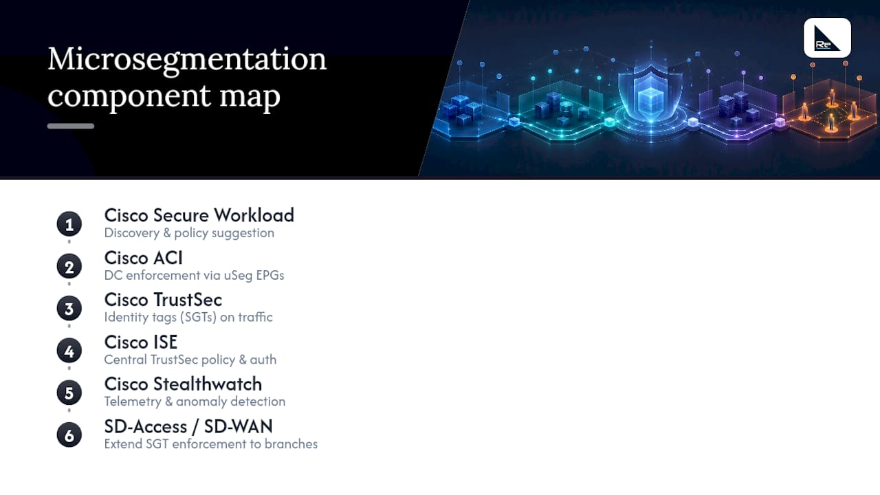 5 Step Cisco Microsegmentation for Enterprises: Pilot Proven Zero Trust - Re-solution Cisco microsegmentation technology layers
