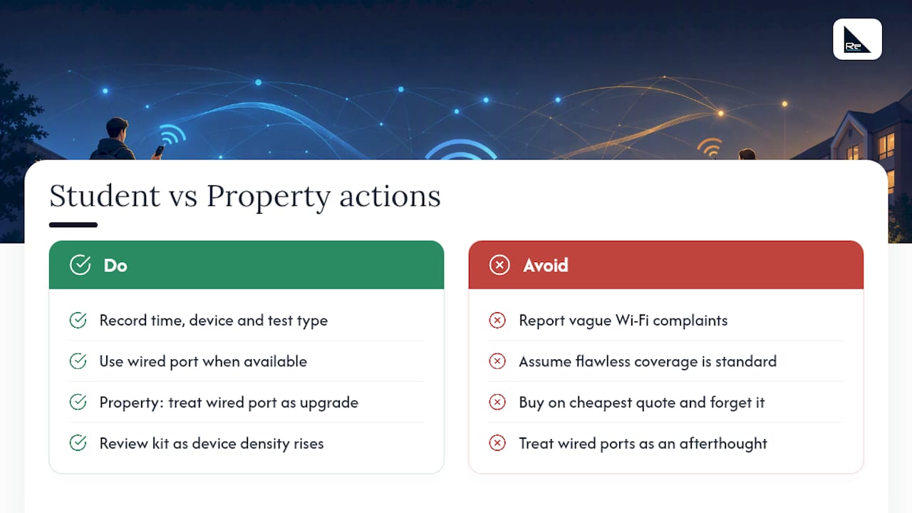 When to Order a Wireless Survey for UK Student Accommodation Wi‑Fi - Re-solution What students get right and property teams often miss — overview diagram
