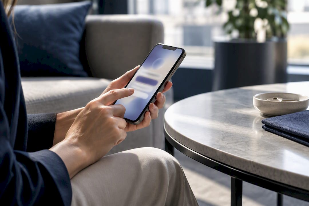 8 Step Guest WiFi Captive Portal Deployment for IT Decision Makers - Re-solution Guest tapping a mobile WiFi sign-in page