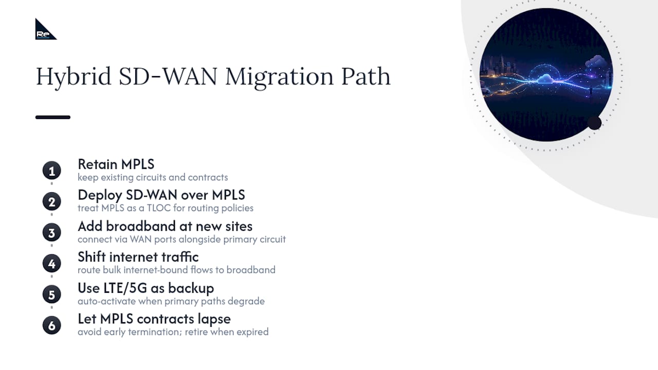 UK SD‑WAN Pilot in Six to Ten Weeks: Architecture and Checklist - Re-solution SD-WAN hybrid transport migration path