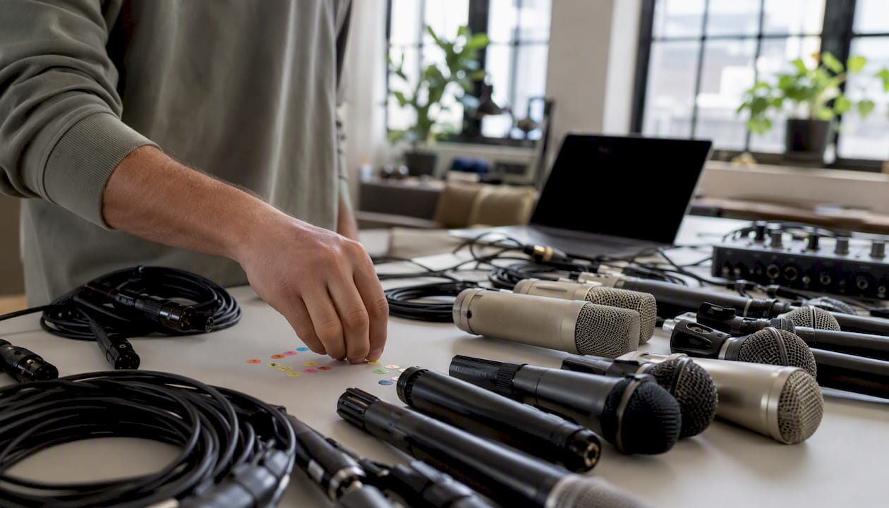 Hand preparing audio benchmarking test set