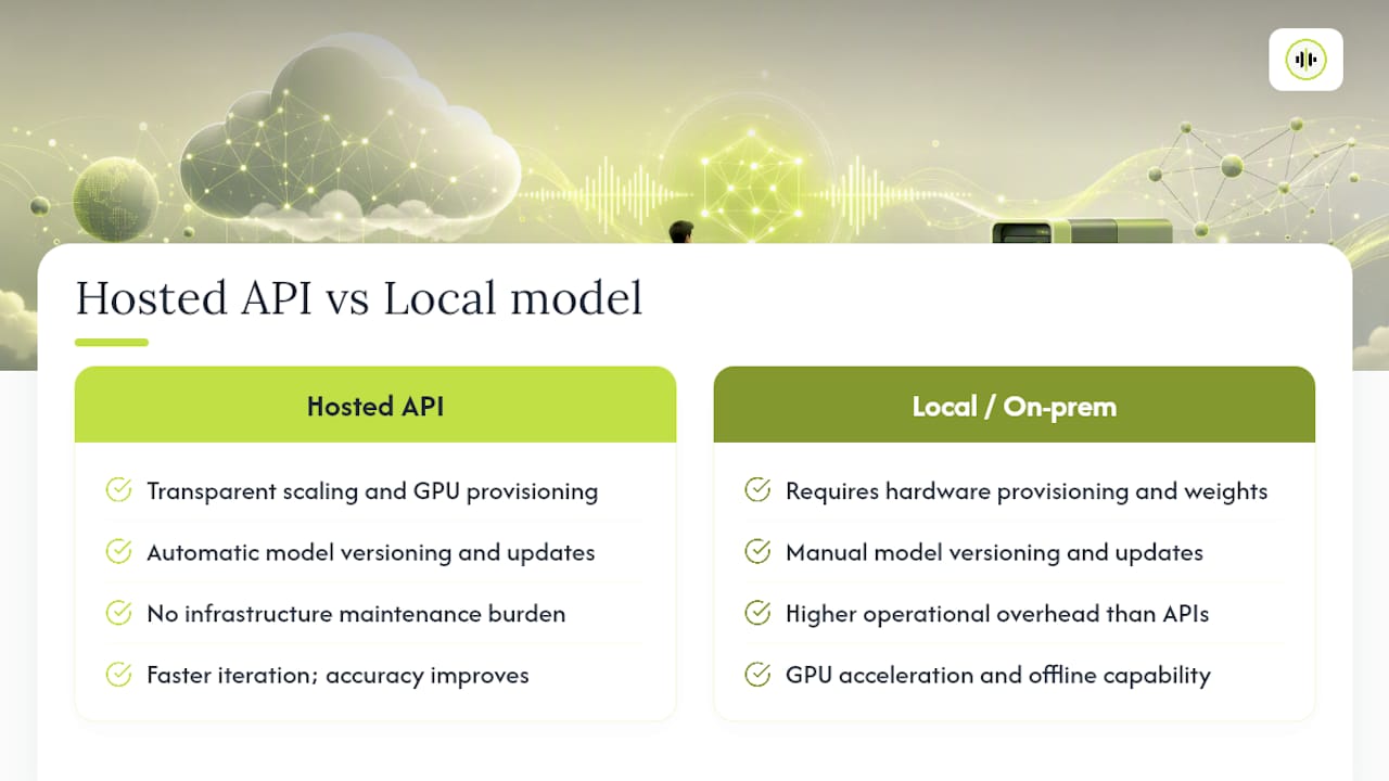 Why hosted APIs outperform local models for most production workloads — overview diagram