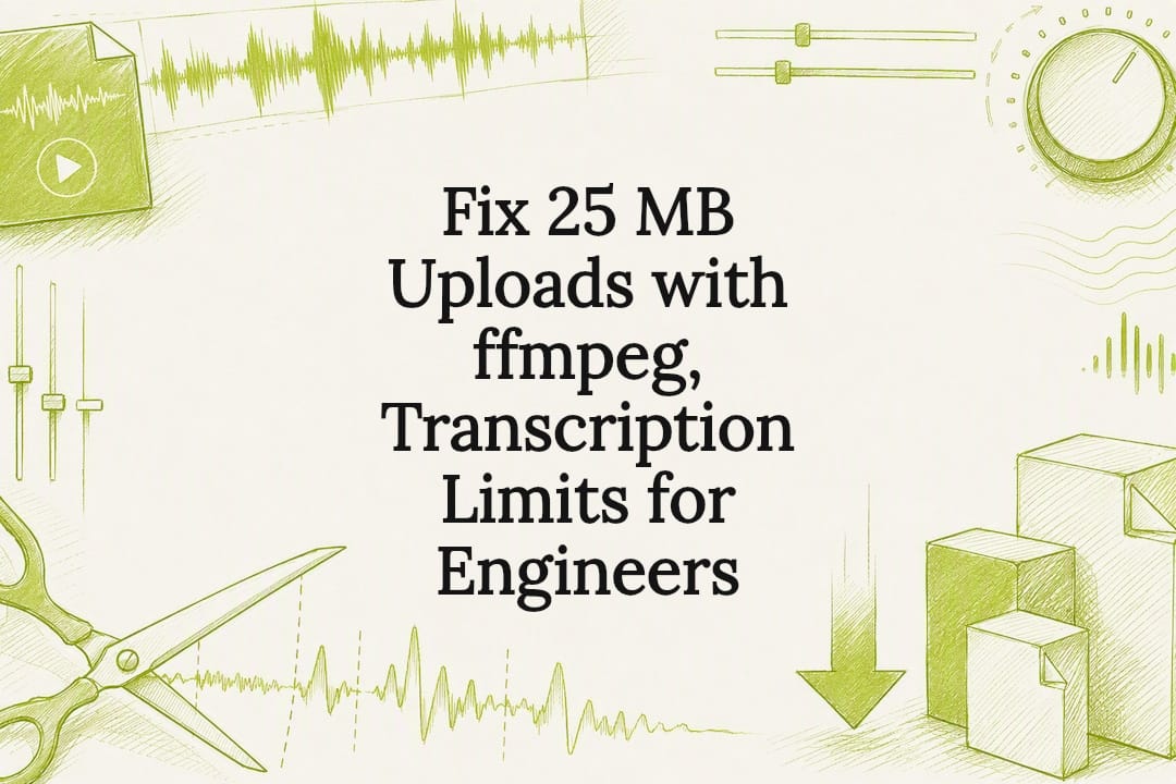 Decorative ffmpeg audio compression title card