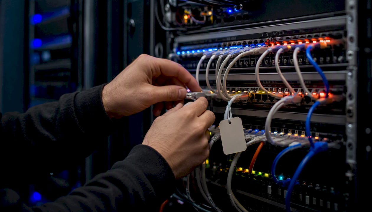 Server cables unplugged for data pipeline maintenance