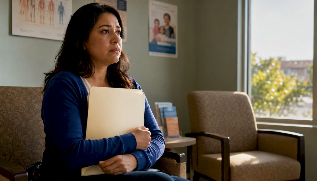 Woman preparing for I-693 medical exam