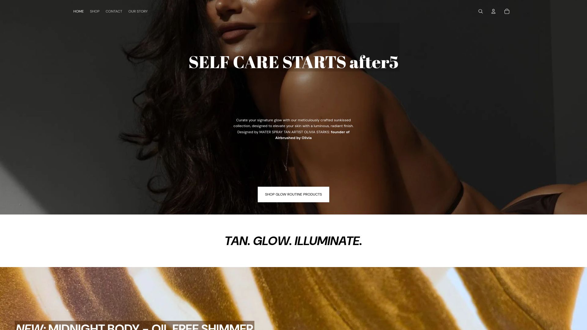 Helloafter5 self-tanner and gradual tanning water products