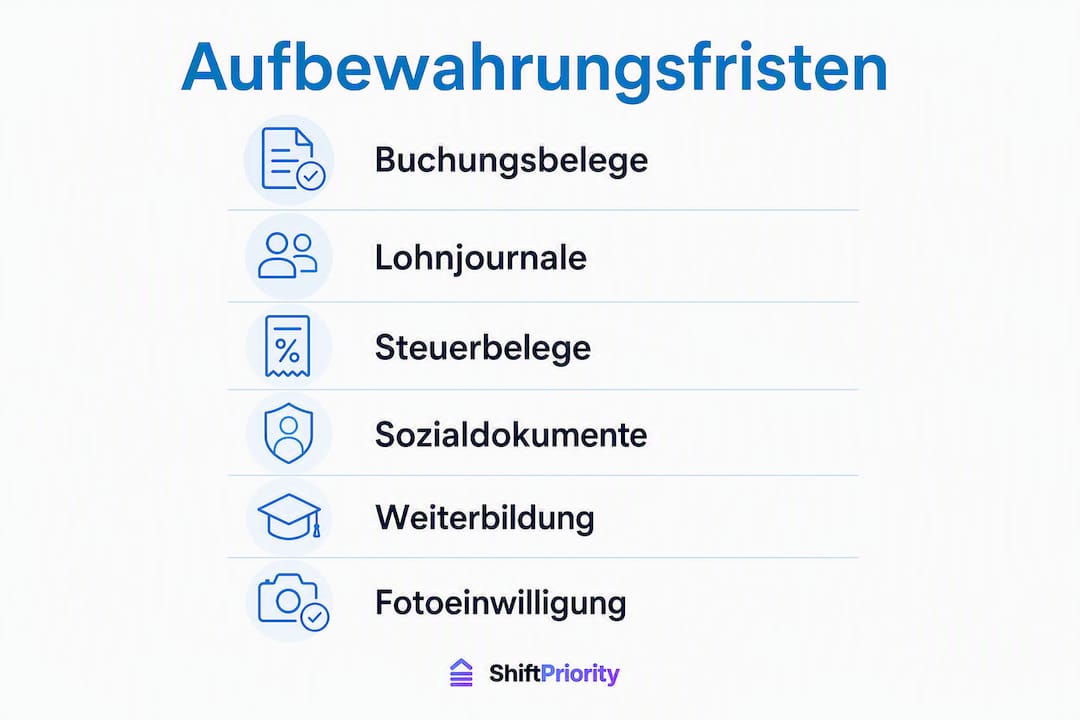 Übersicht: So lange müssen Personalunterlagen aufbewahrt werden