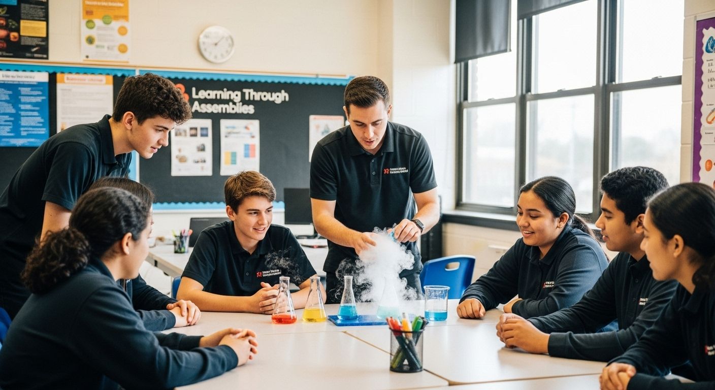 school assembly interactive learning