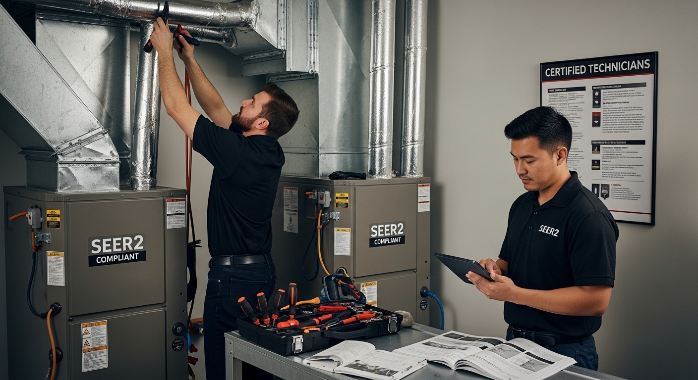HVAC installation SEER2 upgrade