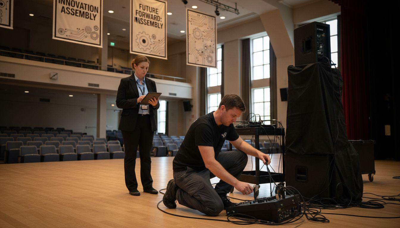 school assembly setup