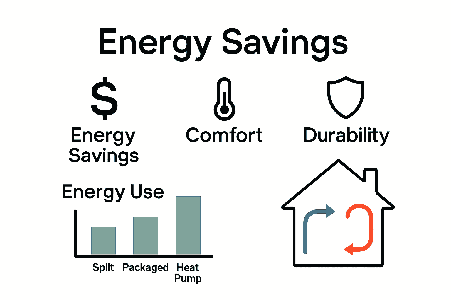 Comparison of HVAC system benefits and efficiency for Texas homeowners.