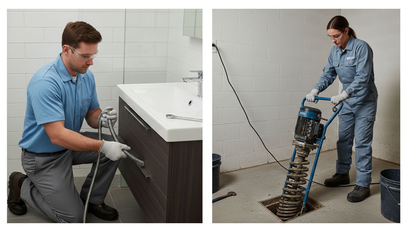 drain auger demonstration