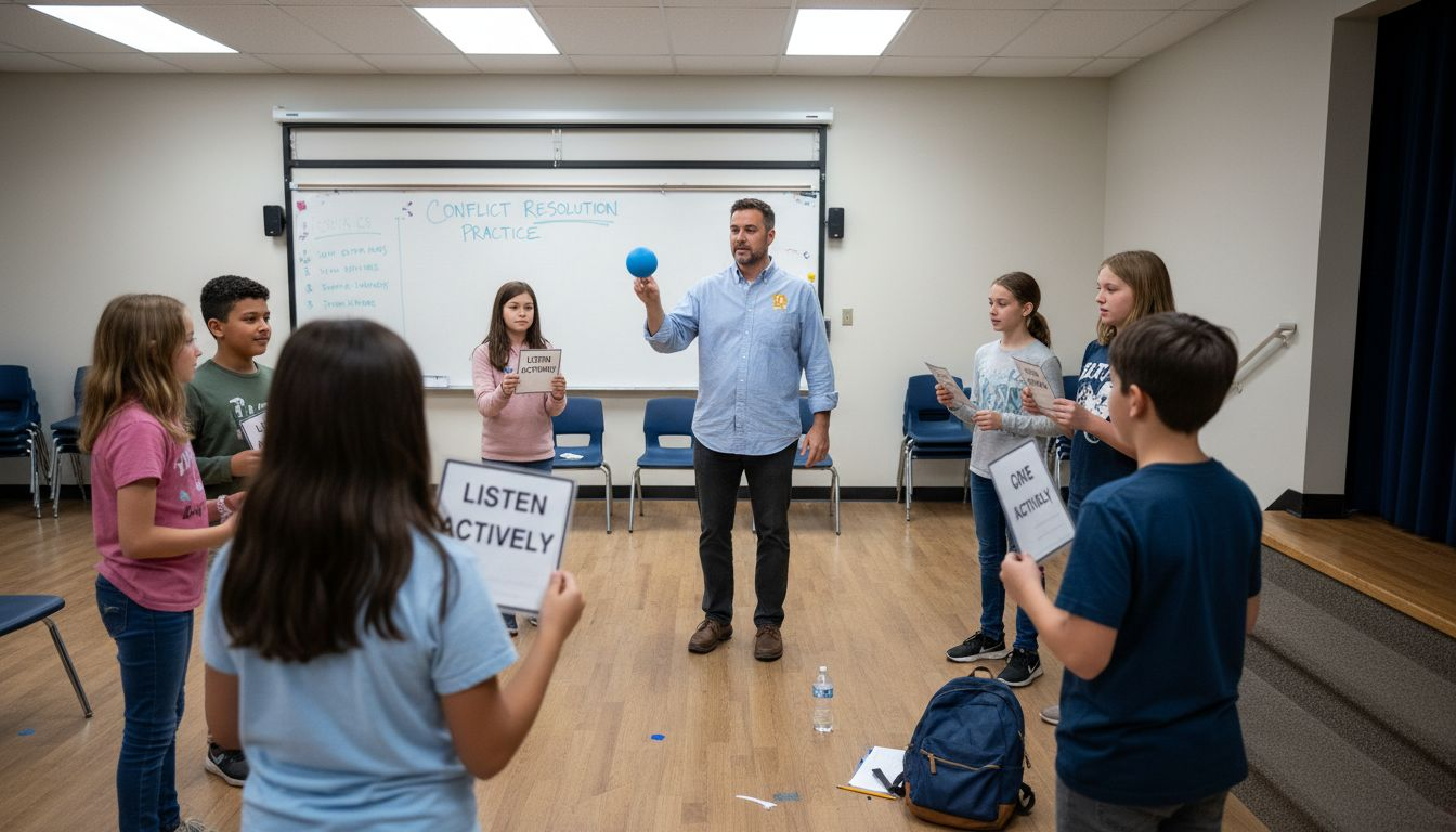 Interactive SEL assembly activity in school