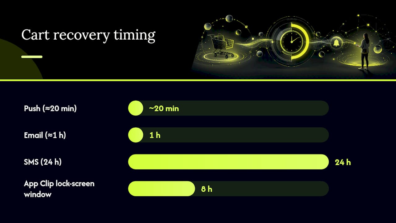 Multichannel cart recovery sequence timeline