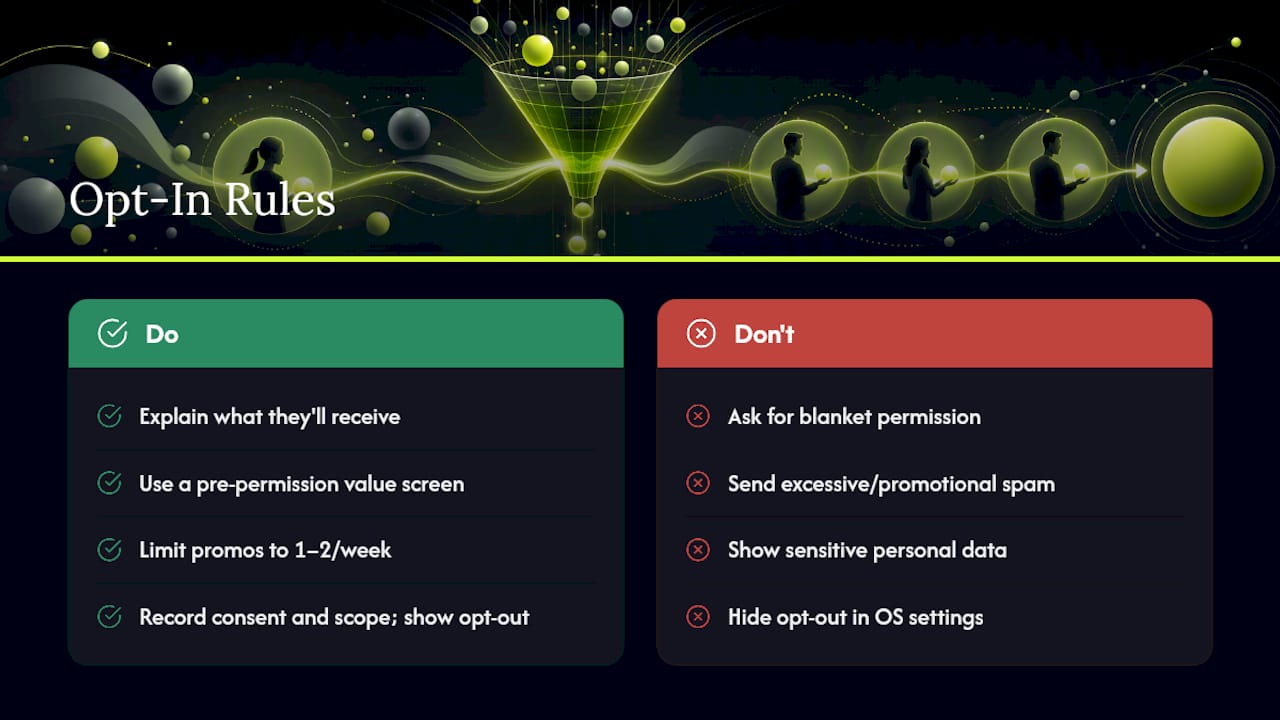 Opt-In Rules and Privacy Notes You Can't Skip — overview diagram