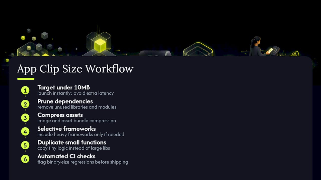 App Clip size optimization workflow