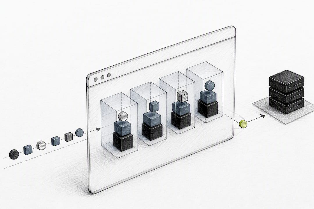 Illustration of an on-device audience auction