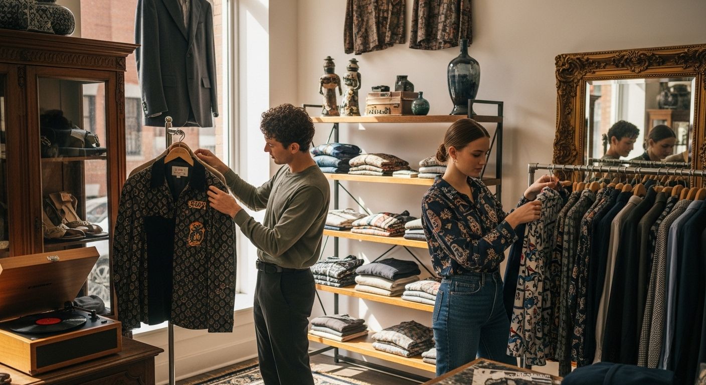 archive shopping boutique scene