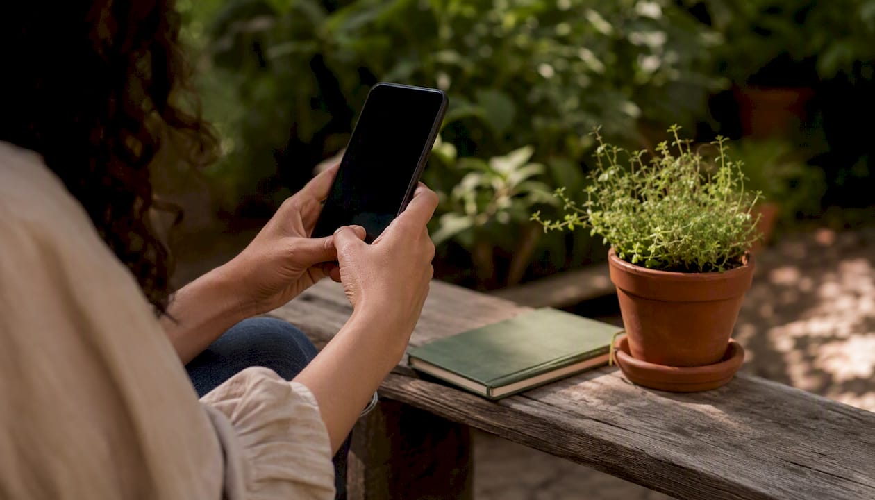 Hands taking smartphone screenshot silently