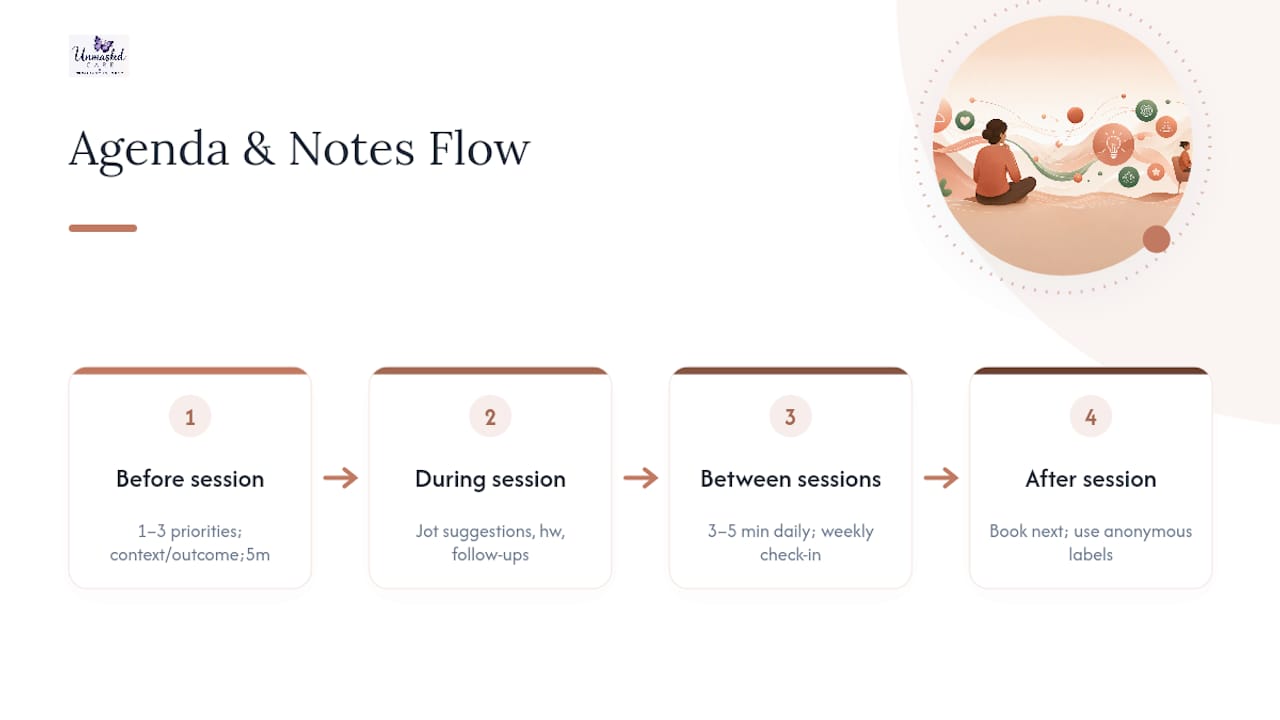 Building a One-Page Agenda and Taking Useful Notes — overview diagram