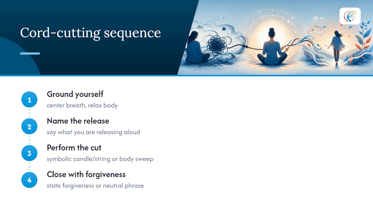 Four stages of a cord cutting ritual