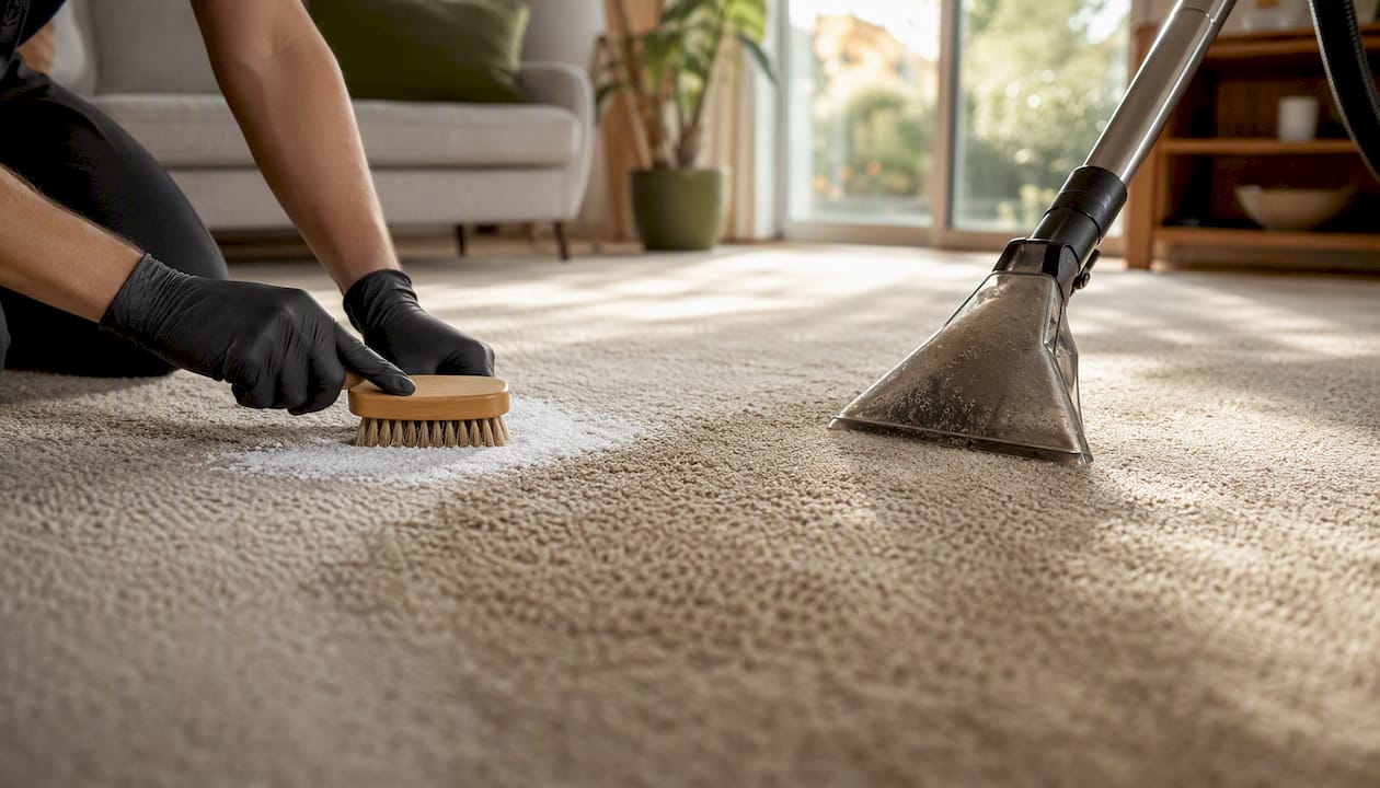 Dry cleaning and steam cleaning carpet comparison