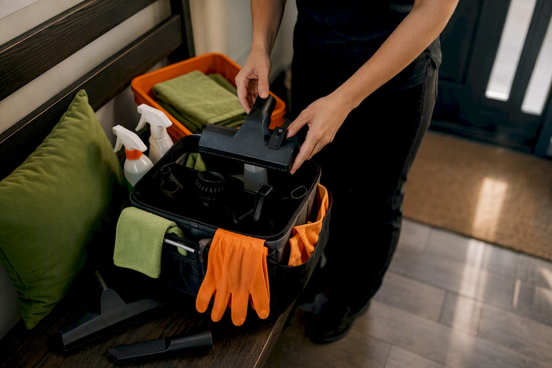 Cleaner organizing supplies and vacuum attachments