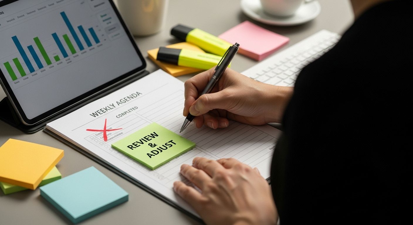 weekly agenda review progress