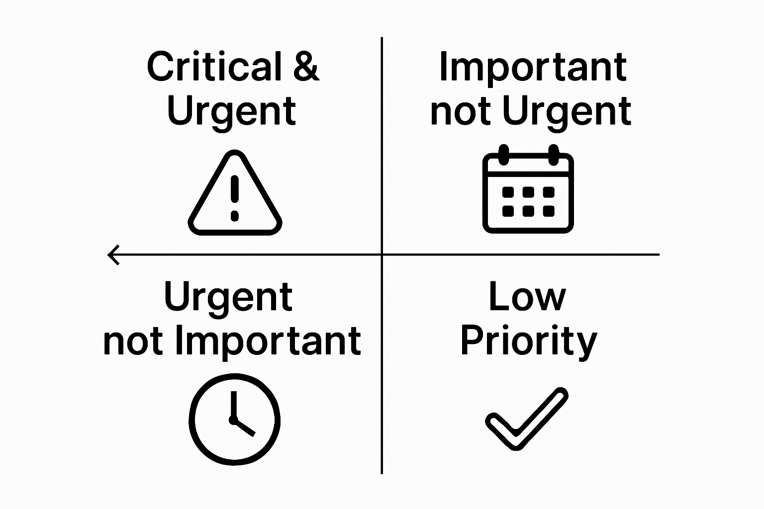 Simple prioritization matrix for tasks at work