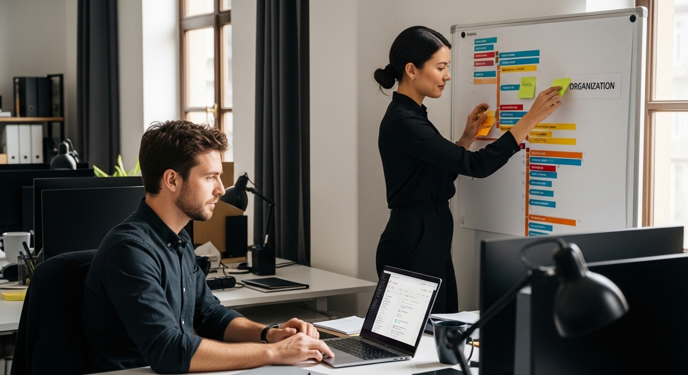 project task board organization