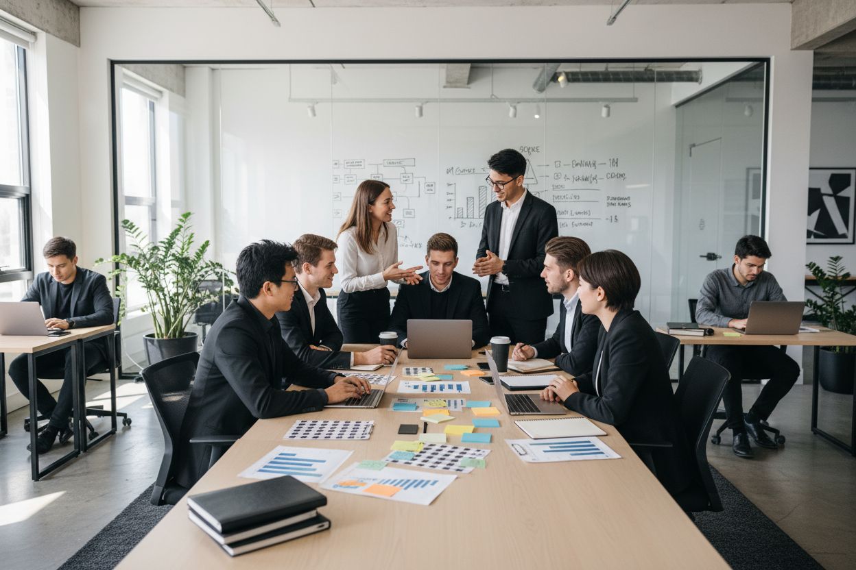 work goals teamwork office collaboration