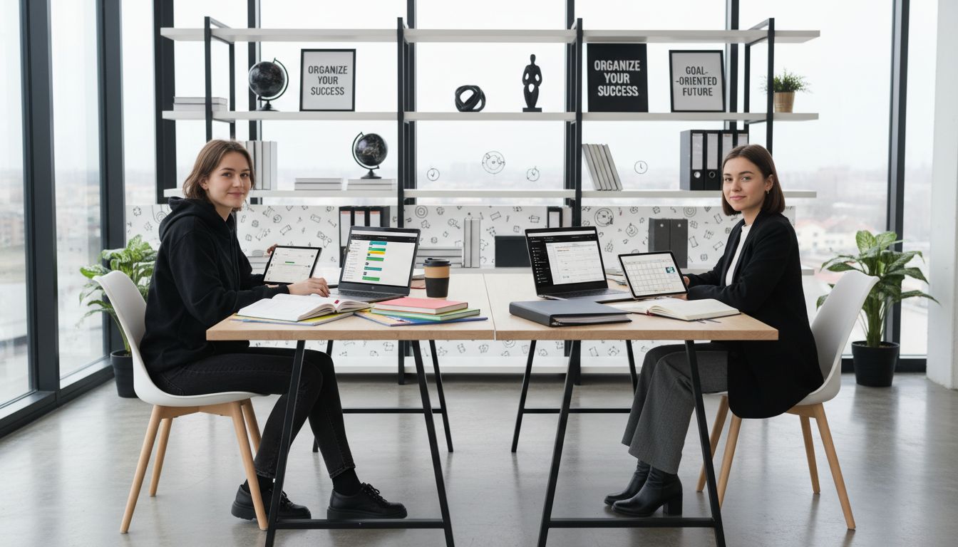 student professional workspace