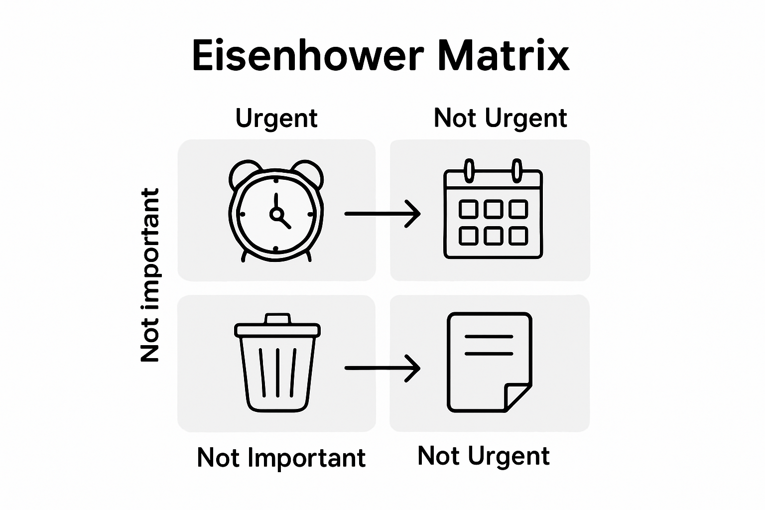 Eisenhower matrix task prioritization infographic