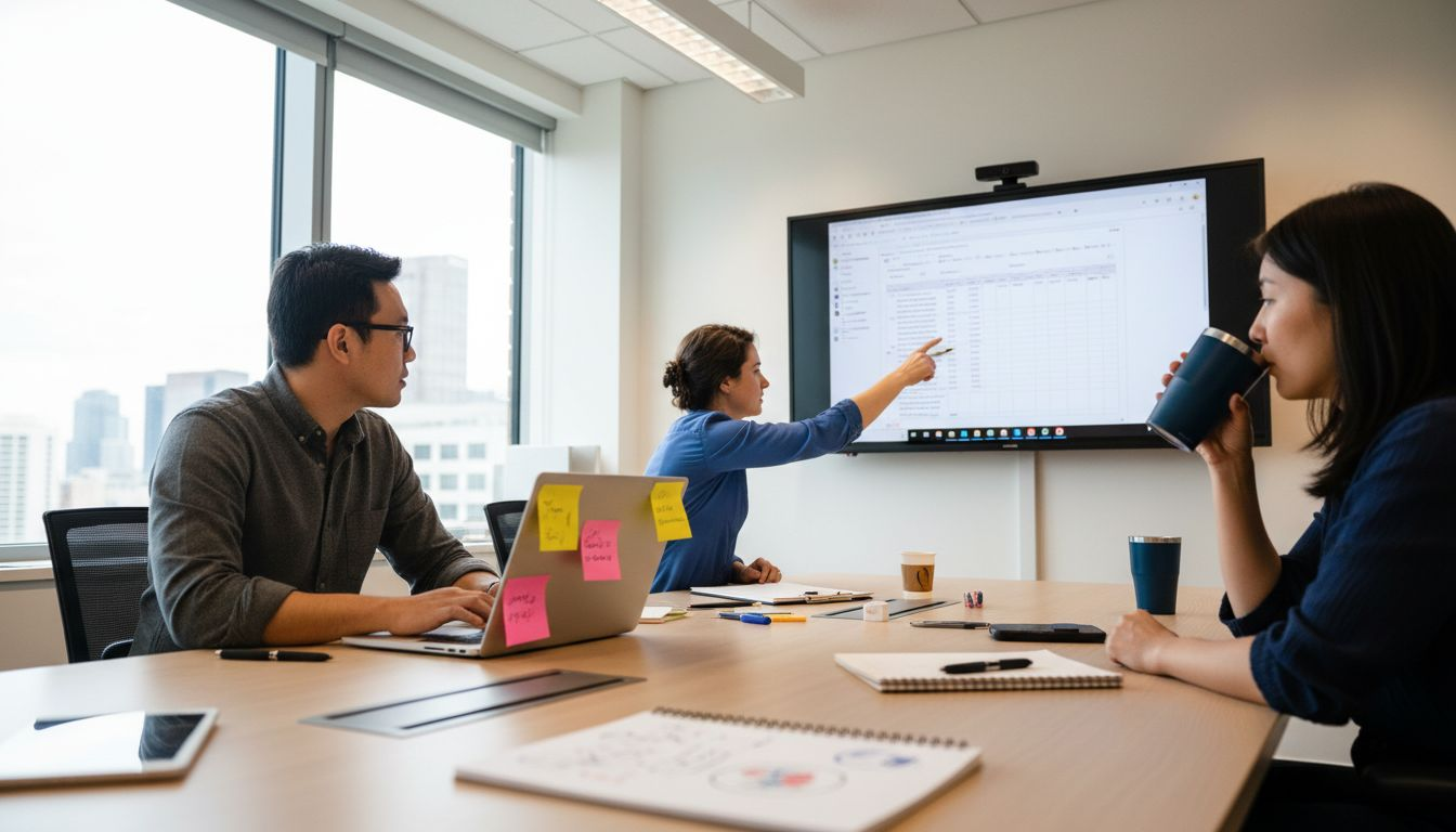 Team collaborating on Teams shared file