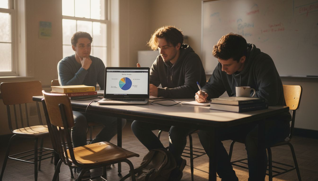 Students working together in classroom