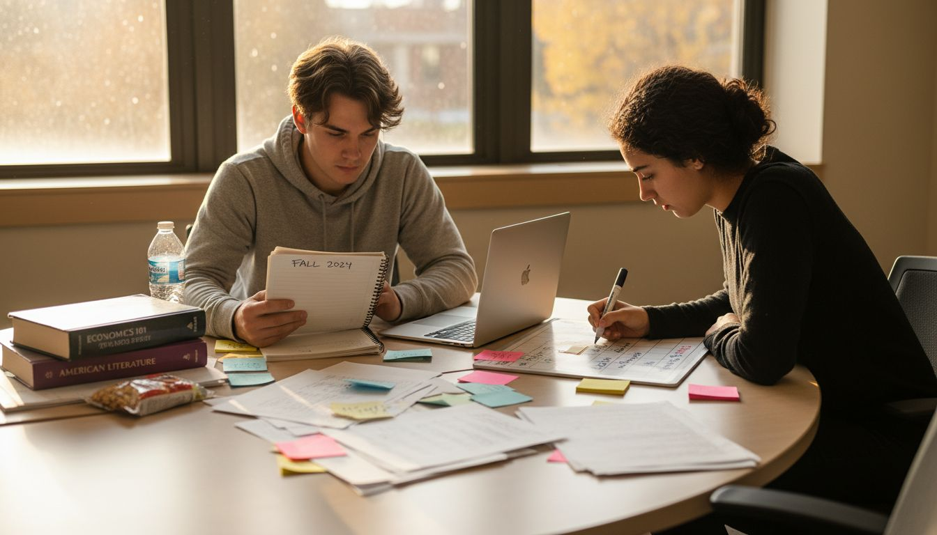 Students brainstorming project organization methods