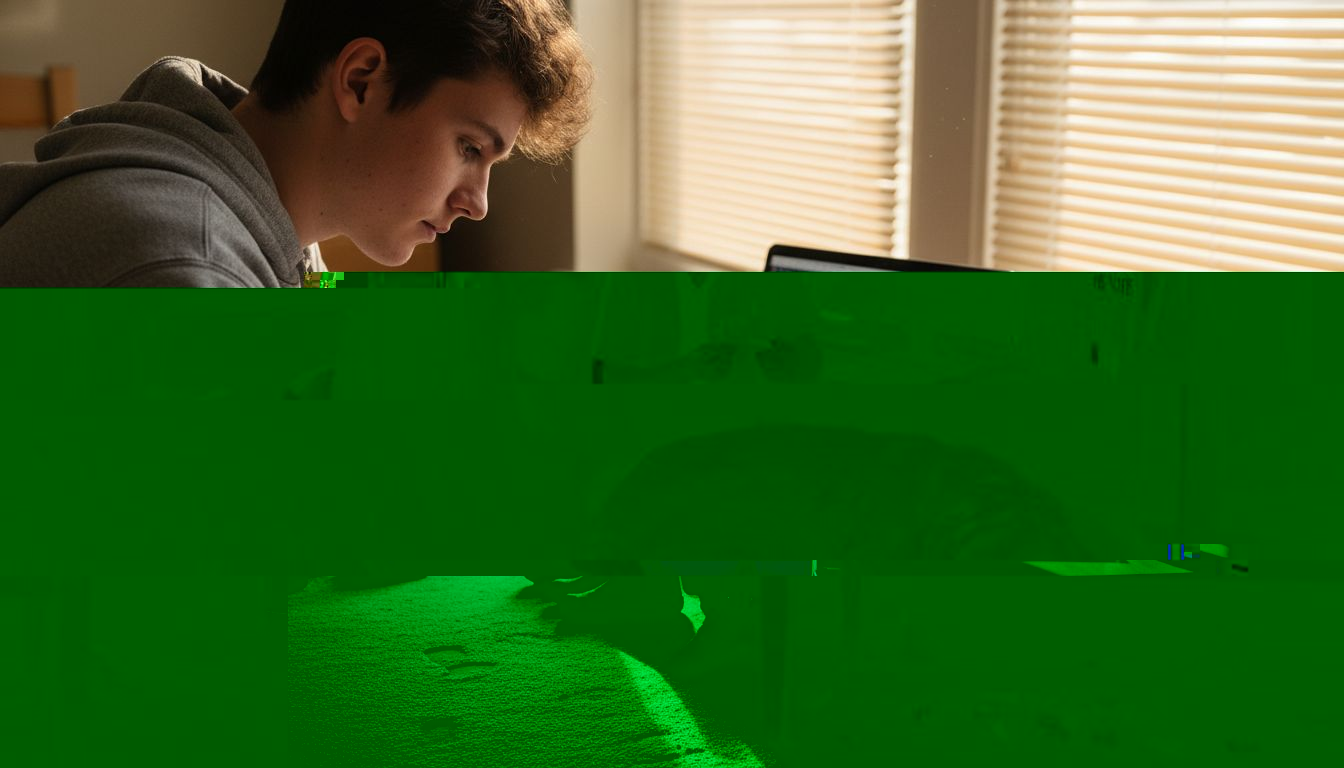 Teen organizing tasks in digital tracker